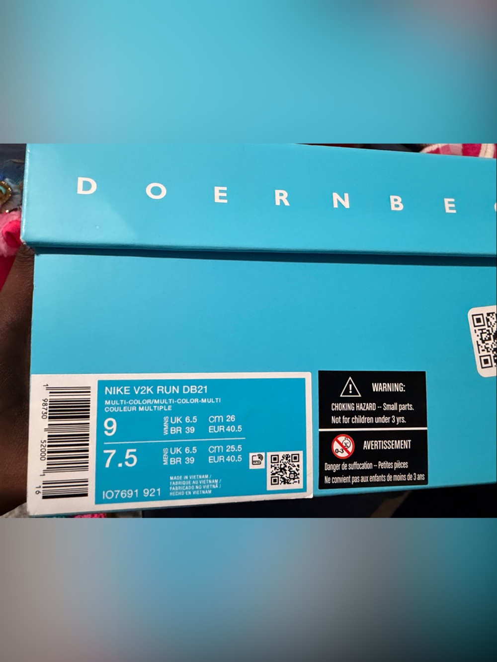 Mismatched -Nike Doernbecher Sneakers - Pink & Blue with Gold Accen - Picture 7 of 7